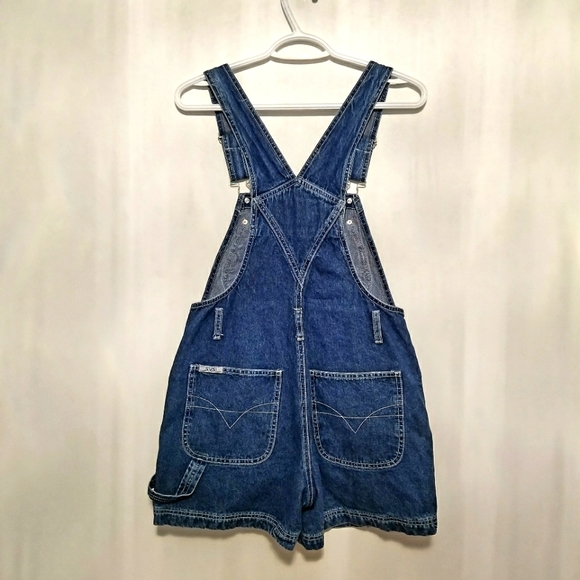 Vintage 90s Style Jean Short Overalls - Picture 4 of 6
